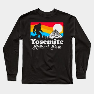 Yosemite National Park Bigfoot, Funny Sasquatch Yeti Yowi Cryptid Science Fiction Long Sleeve T-Shirt